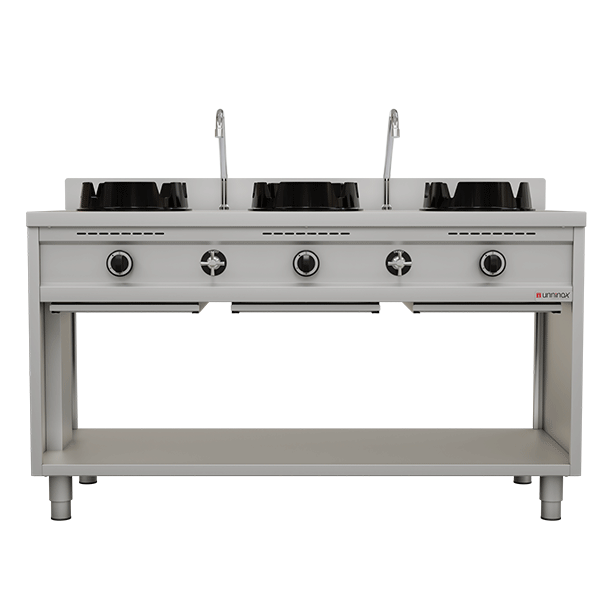 Gas Wok Cooker – 3 x 15 kW – 3 Cooking Zones