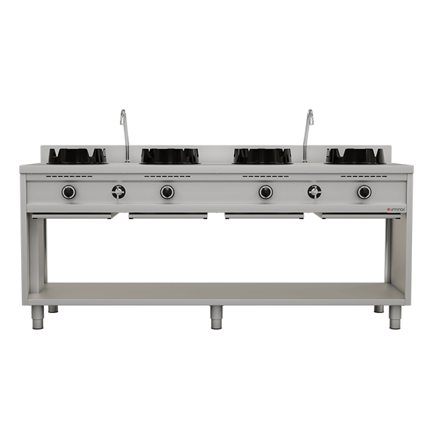 Gas Wok Cooker – 3 × 15 kW – 3 Cooking Zones