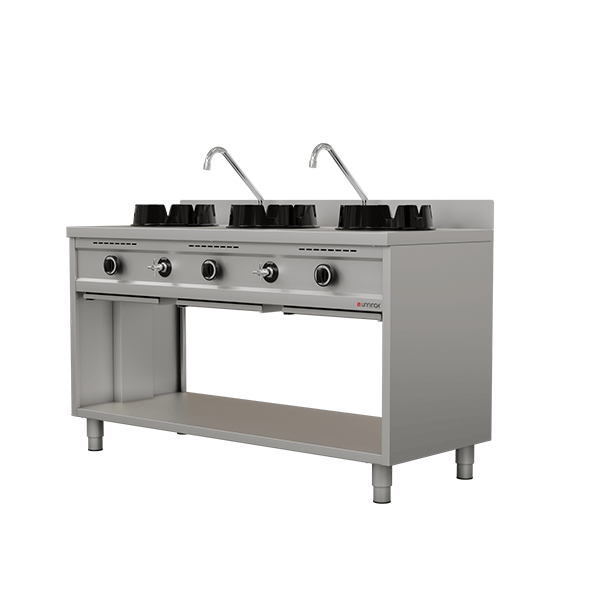 Gas Wok Cooker – 3 x 15 kW – 3 Cooking Zones