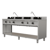Gas Wok Cooker – 3 × 15 kW – 3 Cooking Zones