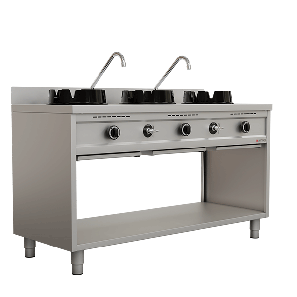 Gas Wok Cooker – 3 x 15 kW – 3 Cooking Zones