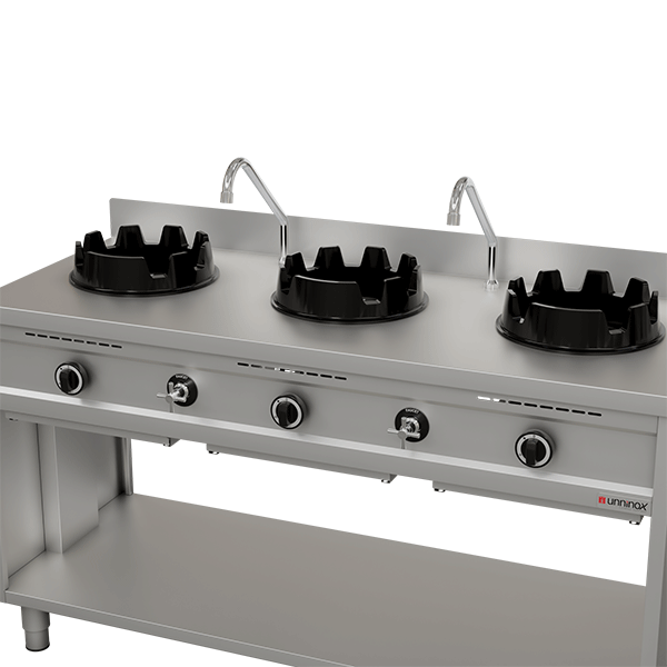 Gas Wok Cooker – 3 x 15 kW – 3 Cooking Zones