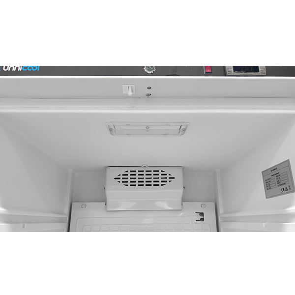 Refrigerator | 630 Liters | White + Glass | +2°C to +8°C | Ventilated Cooling | 775 × 735 × 1920 mm