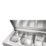 Saladette | 3 Doors (1/1 GN) | Top 8× 1/3 GN | +2°C to +8°C | Forced Air Cooling | Flip Lids