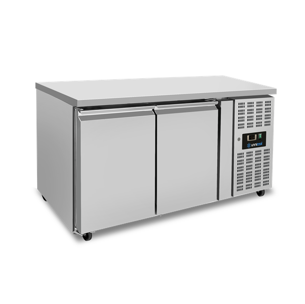 Refrigerated Counter - 2 Doors - No Splashback - 1390 × 700 × 850 mm