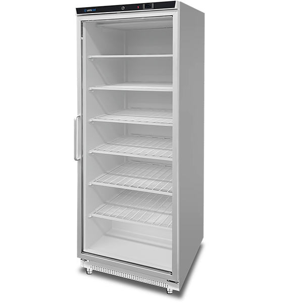 Freezer | 630 Liters | White + Glass | –18°C to –22°C | Ventilated Cooling | 775 × 735 × 1920 mm