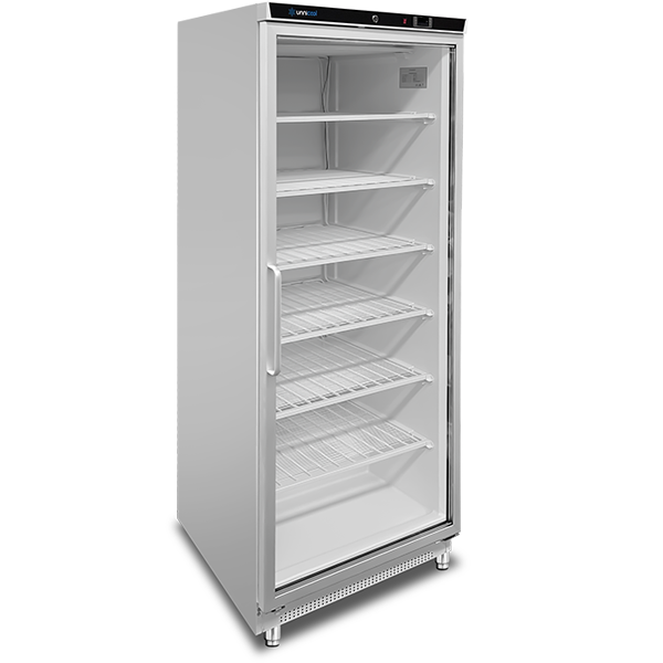 Freezer | 630 Liters | White + Glass | –18°C to –22°C | Ventilated Cooling | 775 × 735 × 1920 mm