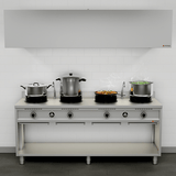 Gas Wok Cooker – 3 × 15 kW – 3 Cooking Zones