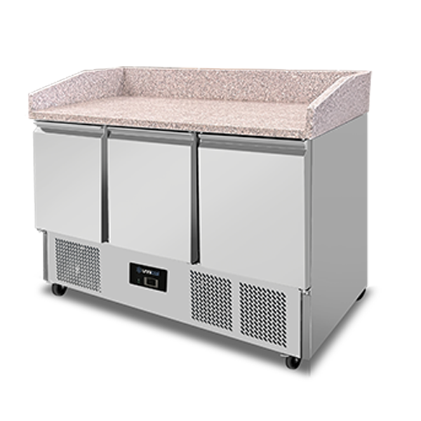 Pizza Counter Refrigerator | 350 Liters | 3 Doors (1/1 GN) | +2 °C to +8 °C