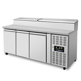 Saladette | 3 Doors (1/1 GN) | Top 8× 1/3 GN | +2°C to +8°C | Forced Air Cooling | Flip Lids