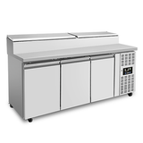 Saladette | 3 Doors (1/1 GN) | Top 8× 1/3 GN | +2°C to +8°C | Forced Air Cooling | Flip Lids