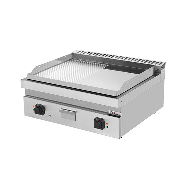 Electric Griddle - 1/2 Smooth + 1/2 Ribbed Chrome - E70GP20B+GSC