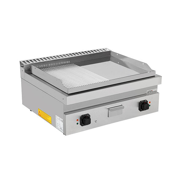 Electric Griddle - 1/2 Smooth + 1/2 Ribbed Chrome - E70GP20B+GSC