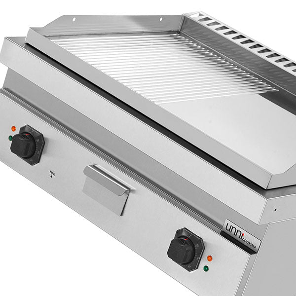 Electric Griddle – 1/2 Smooth + 1/2 Ribbed Chrome – E70GP20B+GSC