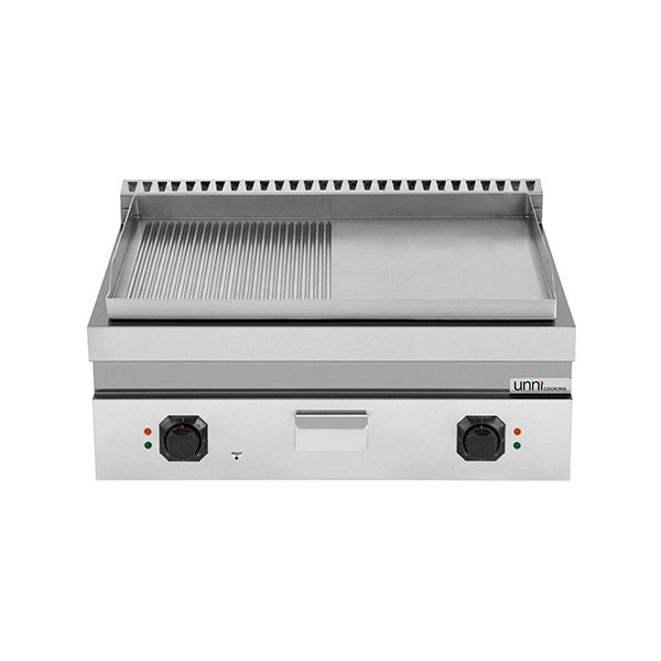 Electric Griddle - 1/2 Smooth + 1/2 Ribbed Chrome - E70GP20B+GSC