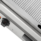 Electric Griddle – 1/2 Smooth + 1/2 Ribbed Chrome – E70GP20B+GSC