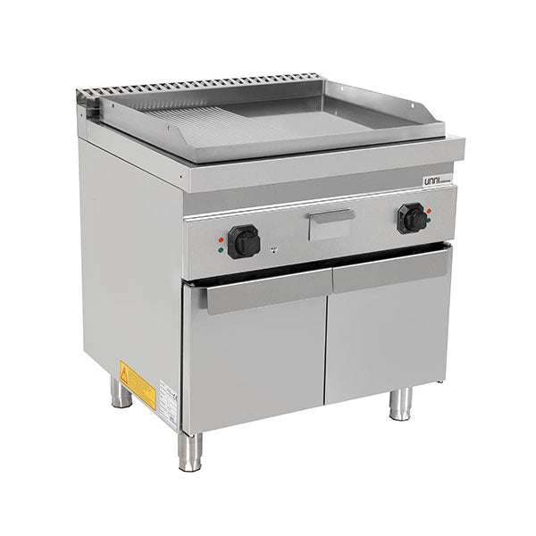 Electric Griddle Chrome 1/2 smooth + 1/2 ribbed