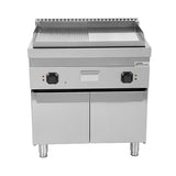 Electric Griddle Chrome 1/2 smooth + 1/2 ribbed