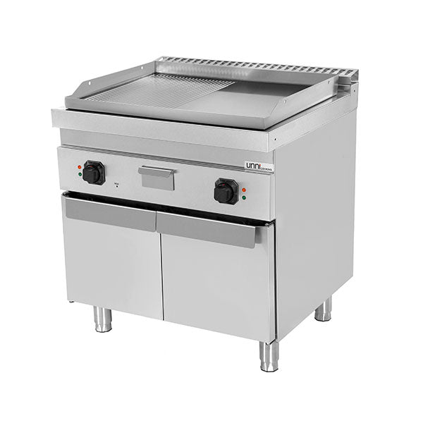 Electric Griddle Chrome 1/2 smooth + 1/2 ribbed