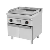 Electric Griddle Chrome 1/2 smooth + 1/2 ribbed