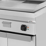 Electric Griddle Chrome 1/2 smooth + 1/2 ribbed