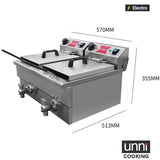 Electric Fryer 2×8L – Economy