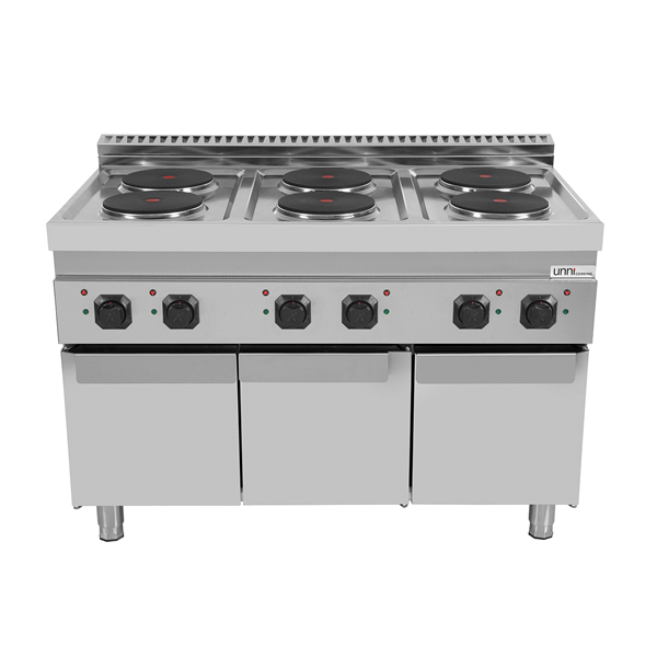 Electric Range with 6 Plates and Base Cabinet – E70C30-K