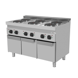 Electric Range with 6 Plates and Base Cabinet – E70C30-K