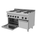 Electric range with 6 hotplates and electric oven – E70FEO30-K