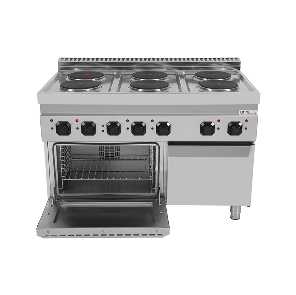 Electric range with 6 hotplates and electric oven – E70FEO30-K