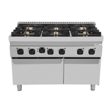 Gas range with electric oven – 6 burners – E70FGO30-K