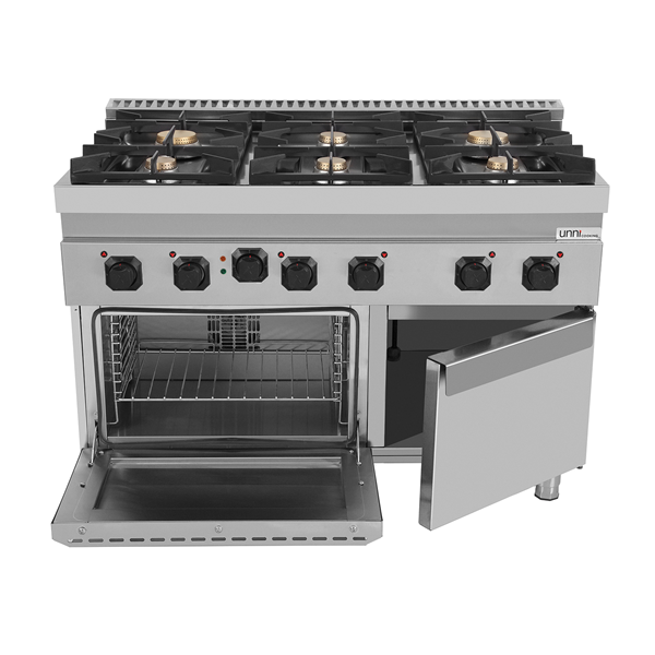 Gas range with electric oven – 6 burners – E70FGO30-K