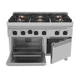 Gas range with electric oven – 6 burners – E70FGO30-K
