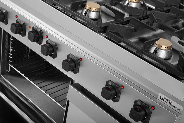 Gas range with electric oven – 6 burners – E70FGO30-K