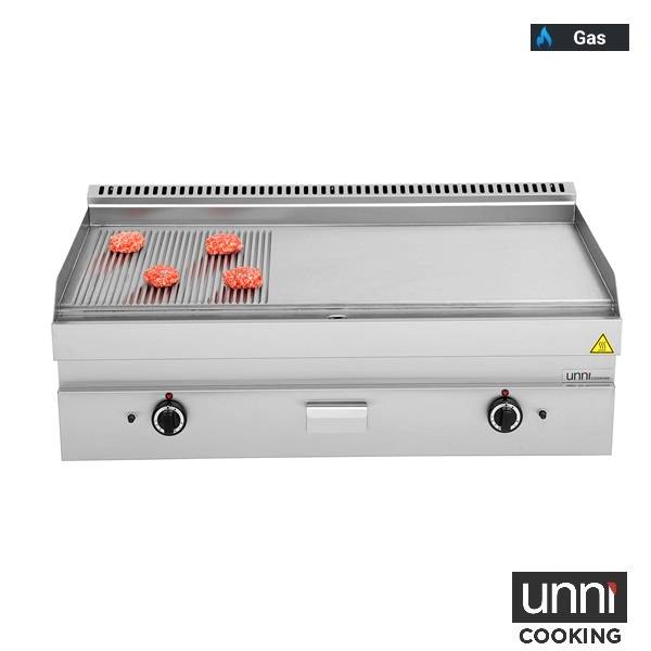 Gas Griddle - 1/3 Ribbed - 2/3 Smooth