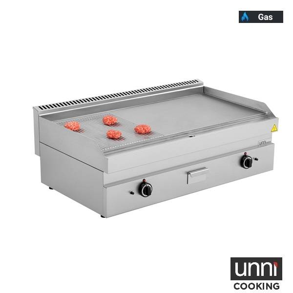 Gas Griddle - 1/3 Ribbed - 2/3 Smooth