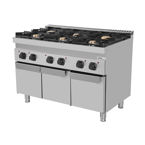 6-Burner Gas Range with Base Cabinet – 44 kW – G70C30-K