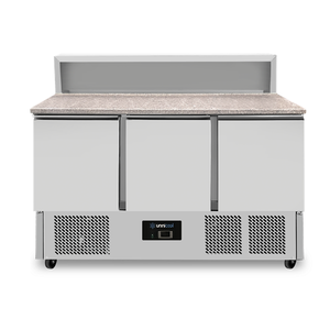 Saladettes met rvs-bovenkant - graniet