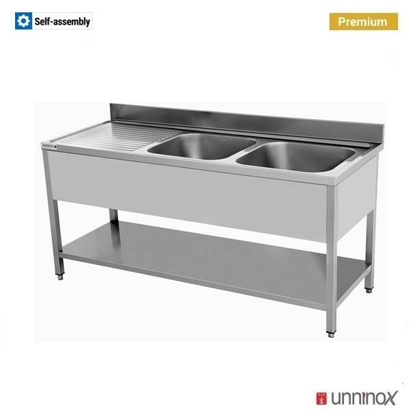 160x70xH85cm - 2 Sinks Right