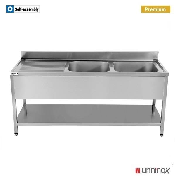 160x70xH85cm - 2 Sinks Right