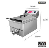 Elektrische Friteuse 1×8L – Budget