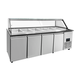 Saladette Worktop – Capacity 6 × GN 1/1 – 223 × 82 × 85.5 cm