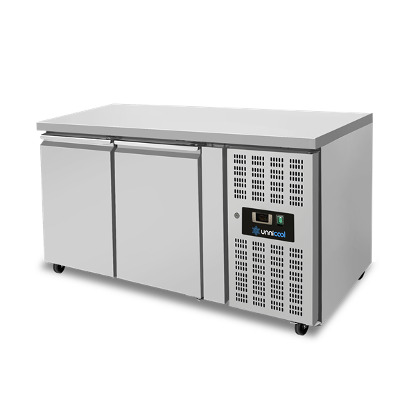 Refrigerated Counter - 2 Doors - No Splashback - 1390 × 700 × 850 mm