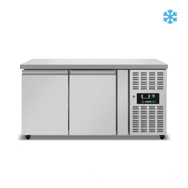 Freezer Counter – 2 Doors – Without Upstand – 136 × 70 × 85 cm