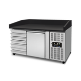 Pizza Preparation Counter – 1 Door + 7 Dough Drawers (EN 600 × 400)
