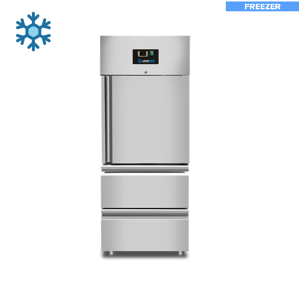 Freezer – 1 Door – GN 2/1 – 650 Litres – 1 Half Door And 2 Drawers