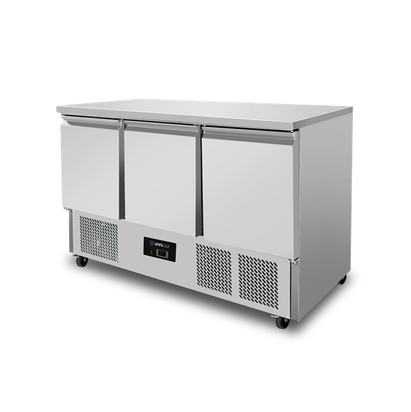 Refrigerated Counter | 3 Doors (1/1 GN) | +2°C to +8°C | 137 × 70 × 85 (H) cm