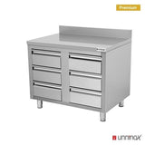 Chest of Drawers with 6 Drawers and Upstanding Back Edge