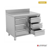 Chest of Drawers with 6 Drawers and Upstanding Back Edge