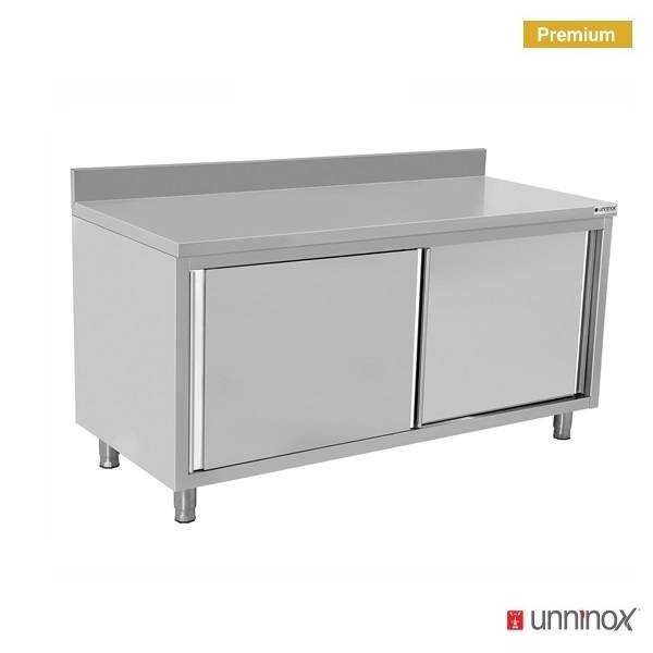 Work cabinet - with sliding door & backspash
